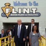 Trump praises “very, very good executives” at Flint water plant