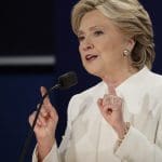 Clinton uses third debate to strongly defend a woman’s right to choose