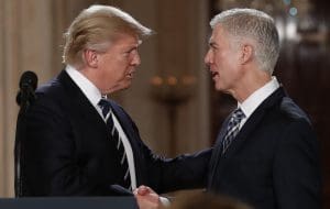 Donald Trump with Neil Gorsuch