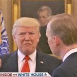 Panicked Trump flees interview when pressed on lie that President Obama wiretapped him