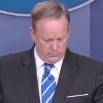 Rattled Spicer flees briefing amid flurry of questions on Trump’s secret tapes