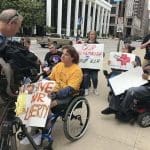 Disability activists injured by police while protesting Medicaid cuts in Indiana