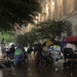 Sleeping on the sidewalk: Disabled protesters camp out 36 hours to stop health care repeal