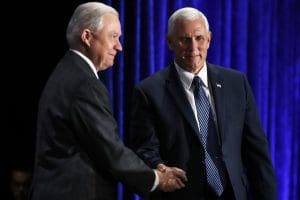 Jeff Sessions and Mike Pence don't want any of those darn Democrats mucking up their voter suppression fun
