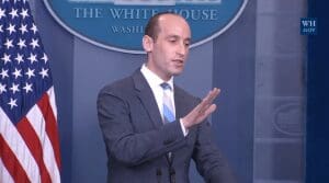 White House senior adviser Stephen Miller, who is not a fan of the Statue of Liberty