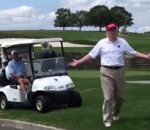 Trump golf cart