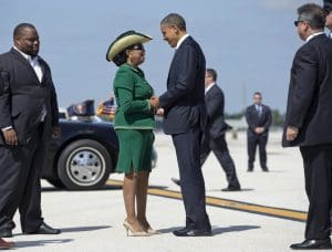 President Barack Obama with Rep. Frederica Wilson