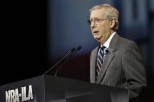 Senate Minority Leader Mitch McConnell, speaking to the National Rifle Association's annual convention