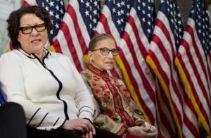 Supreme Court Justices Sonia Sotomayor and Ruth Bader Ginsburg