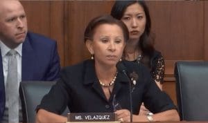 New York Rep. Nydia Velázquez, a Puerto Rican-American