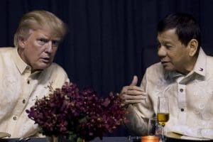 Donald Trump with Philippines dictator Rodrigo Duterte