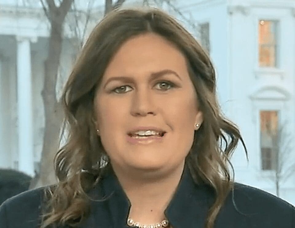 Sarah Sanders Americans Who Arent Celebrating Trump Are Mentally Unfit 