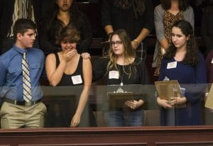 Students are overcome with emotion after FL state representatives voted not to hear the bill banning assault rifles and large capacity magazines