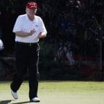 Trump returns to golf course while shooting victim is buried nearby