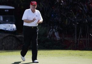 Donald Trump golfing in Florida