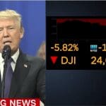 Watch: Trump flees questions about the stock market after historic plunge
