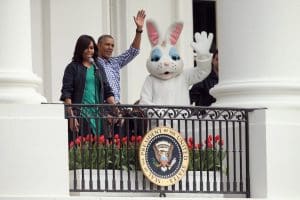 Barack Obama, Michelle Obama, Easter Bunny