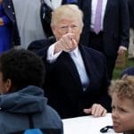 Trump casually lies about deporting kids at Easter Egg Roll for kids