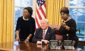 Diamond and Silk with Trump in Oval Office