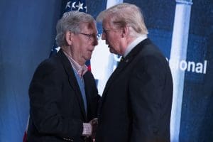 Sen. Mitch McConnell and Donald Trump