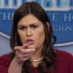 Sarah Sanders snaps at reporters for asking about Trump’s attack on FBI