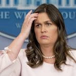 Sarah Sanders actually says she can’t comment on her own comment