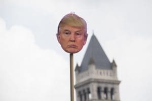 Donald Trump protest sign