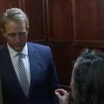 Assault survivor confronts Jeff Flake as he heads to vote for Kavanaugh: ‘Don’t look away from me’