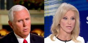 Vice President Mike Pence and White House counselor Kellyanne Comway