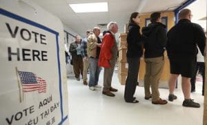 Midterm elections voting line