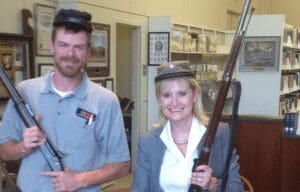Cindy Hyde-Smith posing in Confederate gear