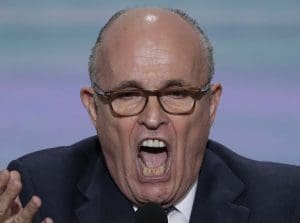 Rudy Giuliani screams.