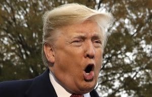 Trump with mouth open