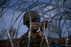 U.S. troops stationed at southern border