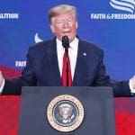 Trump turns speech at faith conference into hourlong rant on his personal grievances