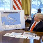 Trump poses with fake map to make it seem like he didn’t lie about Hurricane Dorian