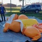 Man arrested for slashing Baby Trump balloon said it was matter of ‘good versus evil’