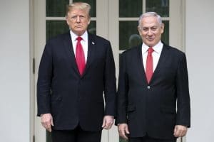 Donald Trump with Israeli Prime Minister Benjamin Netanyahu