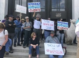 Climate change demonstrators in Oregon.