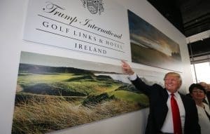 Donald Trump at Shannon airport in Ireland.