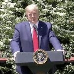 Trump claims his trees are ‘all specimens’ during Earth Day event