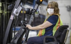 Ford Worker in Mask