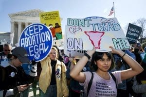 Abortion rights demonstrators