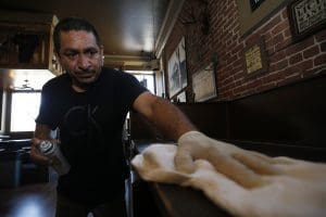 Virus Outbreak California, restaurant workers