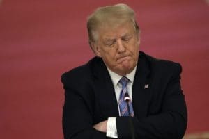 Unhappy Donald Trump