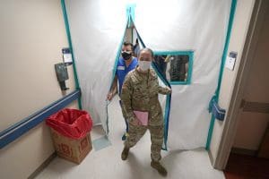 Military medic, coronavirus, Texas