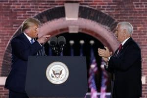 Donald Trump and Mike Pence at RNC 2020