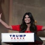 Kimberly Guilfoyle’s very loud convention speech is a hit with late-night comics