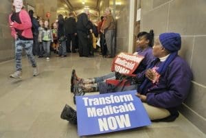 Missouri protesters demand Medicaid expansion, 2013