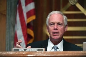 Sen. Ron Johnson speaks during a Senate Homeland Security and Governmental Affairs Committee hearing to examine Department of Homeland Security personnel deployments to recent protests on Thursday, Aug. 6, 2020, in Washington.
